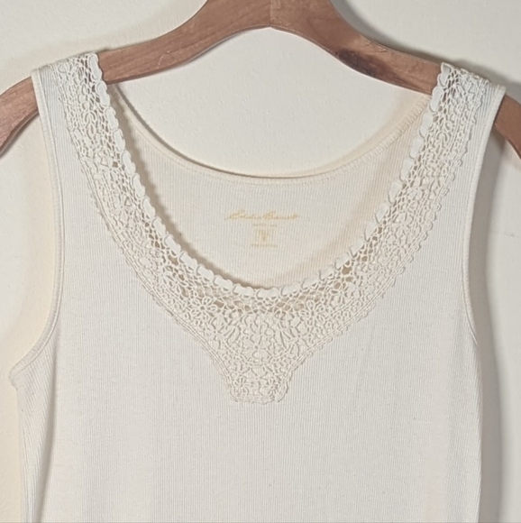 Eddie Bauer Tops - 🌼 Eddie Bauer Ribbed Tank Top with Lace Detail - Perfect Summer Basic 🌼